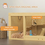 Extra Large Multi - Layer Cage Wooden with Pull - Out Tray And Openable Top