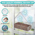 Transparent Bird Feeder Birds House for Outdoor Window