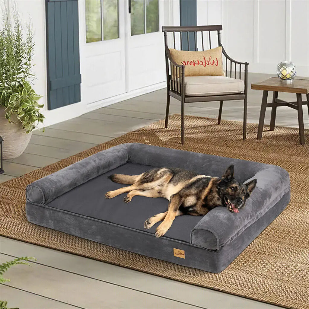 Dog Bed Extra Large Sleeping Bed Cushion, Washable Cover Soft Sponge Foam