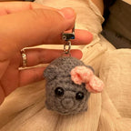Sad Hamster Violin Song Plush Keychain Bag Charm Cute 2024 Key Ring Accessories Gift