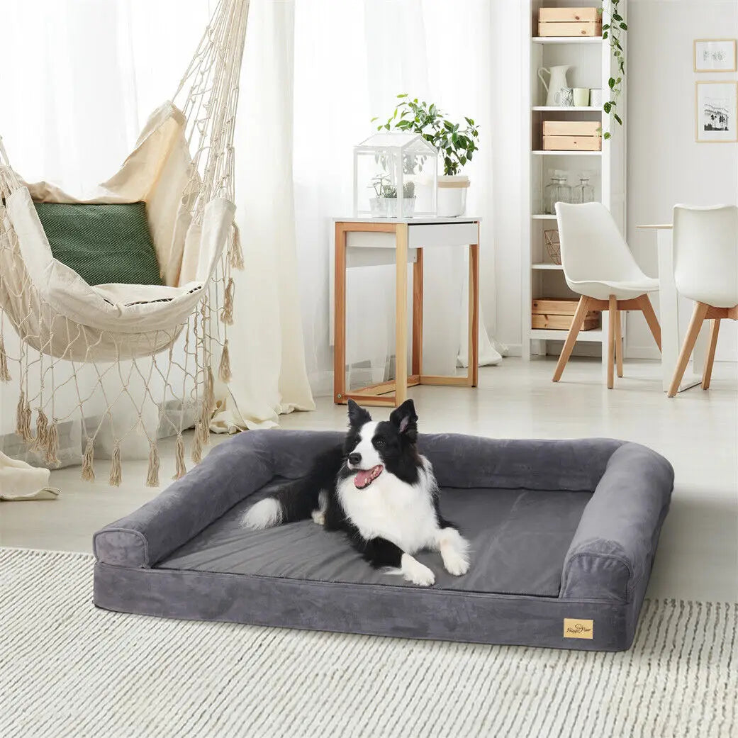 Dog Bed Extra Large Sleeping Bed Cushion, Washable Cover Soft Sponge Foam