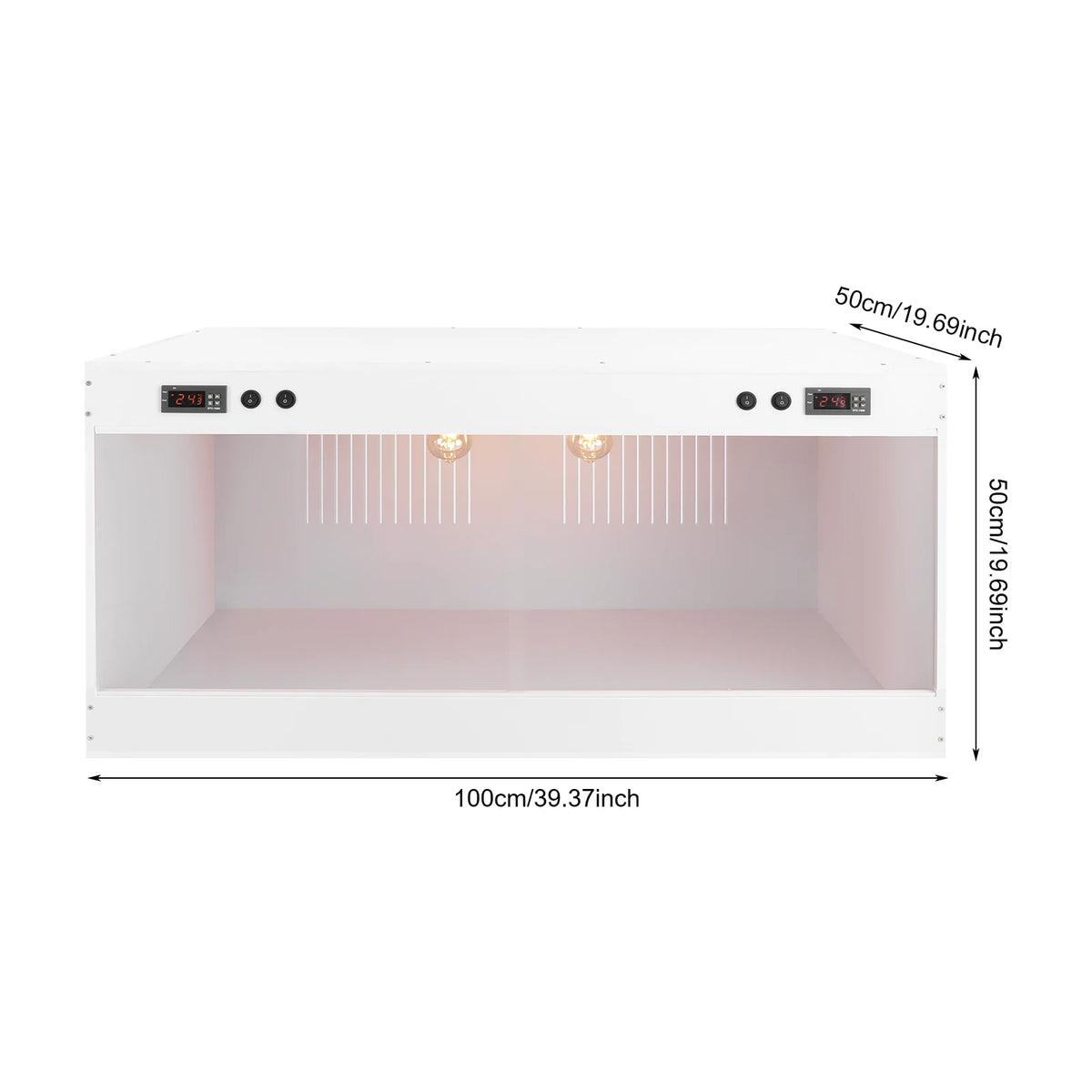 Reptile Terrarium w/ Temperature Control, Dual Zone Thermostat & for Gecko Snake Turtle