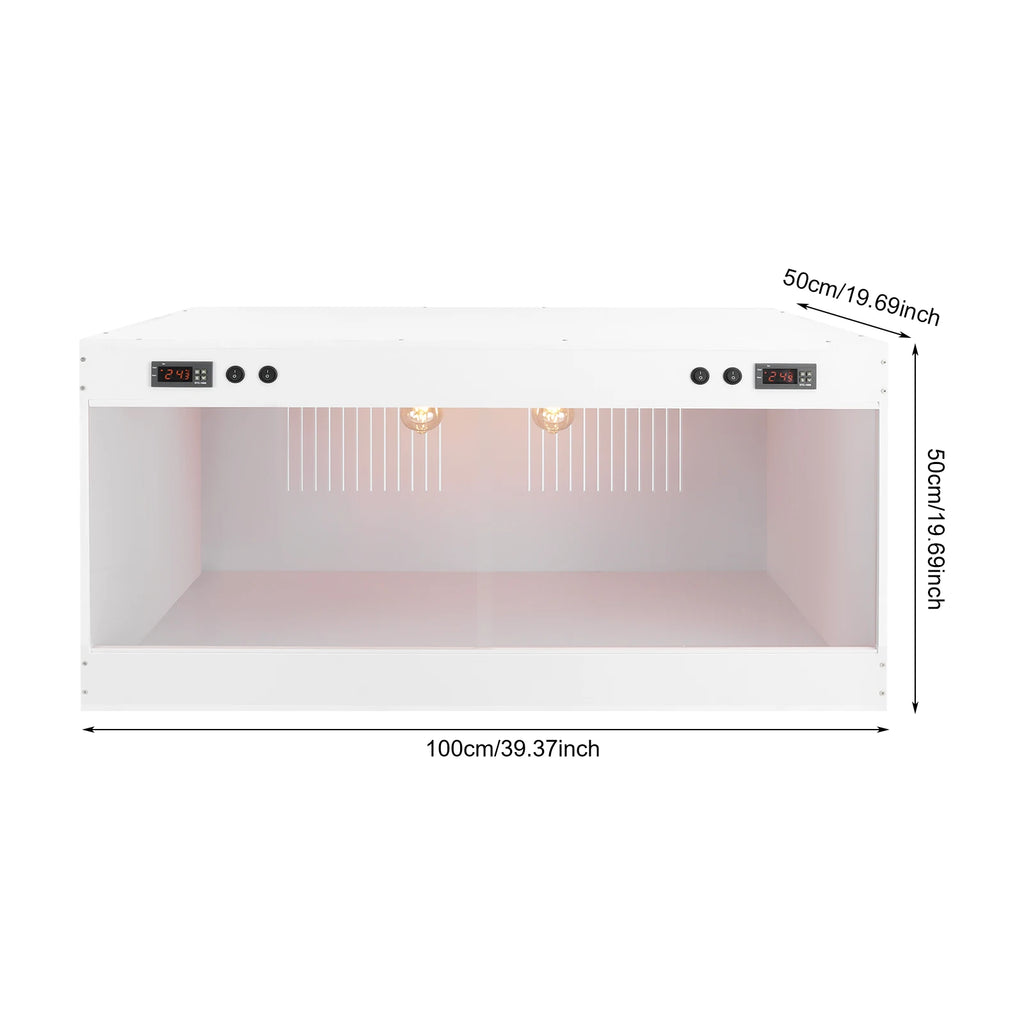 Reptile Terrarium w/ Temperature Control, Dual Zone Thermostat & for Gecko Snake Turtle