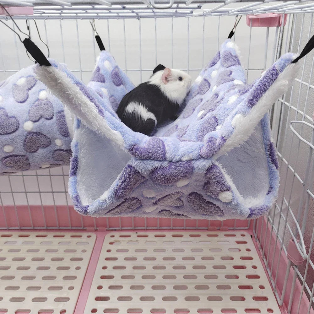 1PC Winter Warm Double-Layer Small Pet Hammock Suspended Squirrel Sleeping