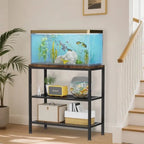 20-29 Gallon Fish Tank Stand, 3-Tier Adjustable Stand, Reptile Breeder Turtle Terrarium