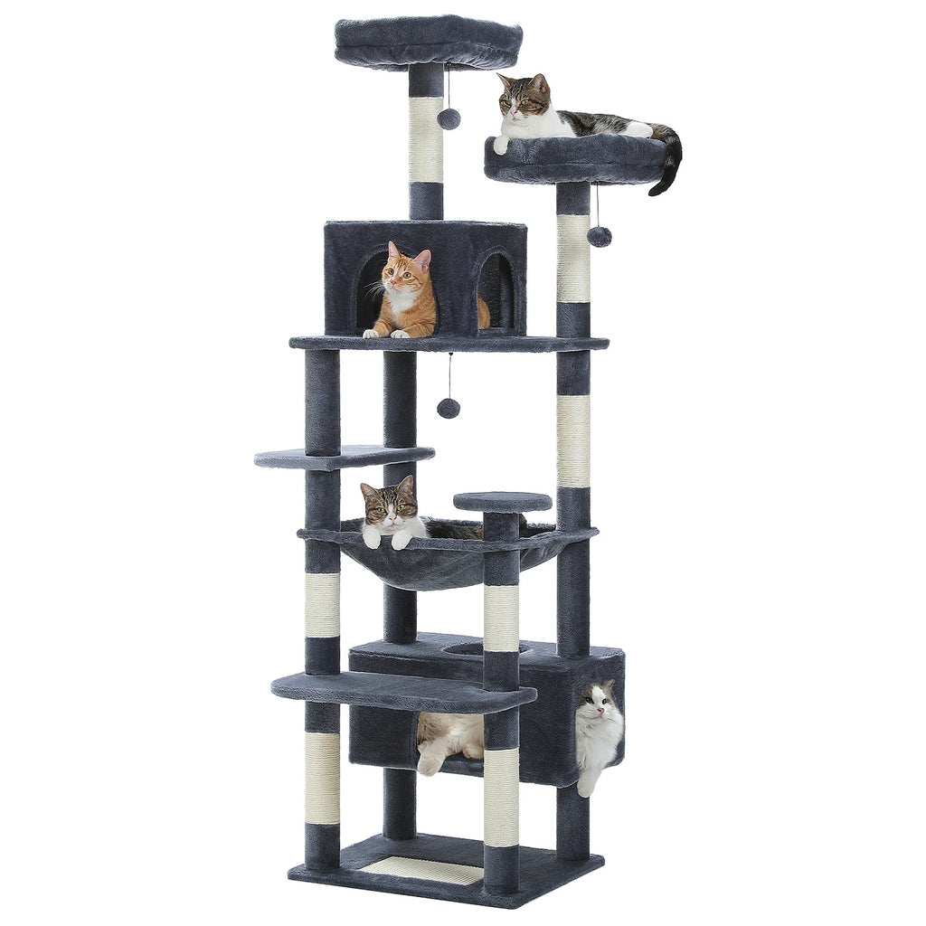 Large Cat Tree and Tower for Indoor Cats With Scratching Posts