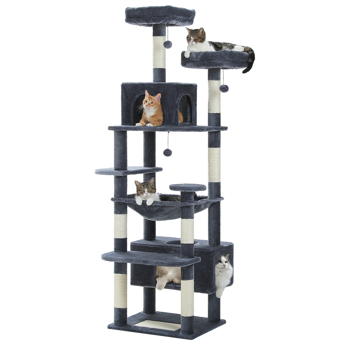 Large Cat Tree and Tower for Indoor Cats With Scratching Posts