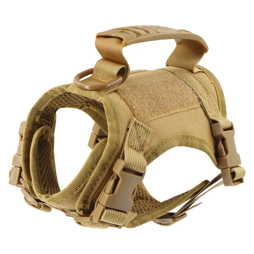 Tactical Puppy Harness Leash Set – Adjustable Military-Style Vest for Small Dogs & Cats