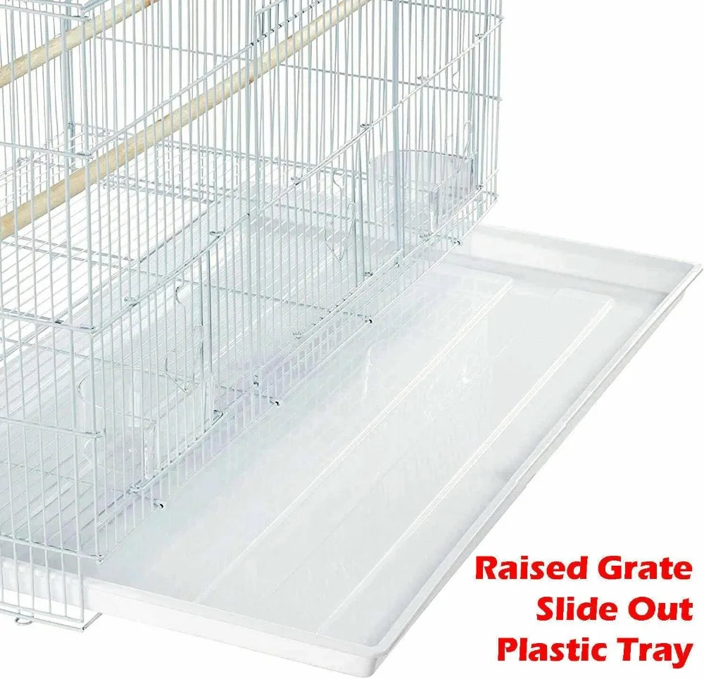 Lot of 6 Breeding Bird Carrier Cage for Parakeet Canary Finch Loverbird (White)