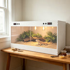 Reptile Terrarium w/ Temperature Control, Dual Zone Thermostat & for Gecko Snake Turtle