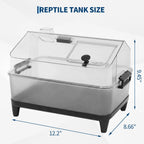 Small Reptile Terrarium Kit W/ Lid, Acrylic Tank, Heating Pad, For Gecko Lizard Tarantula Frog