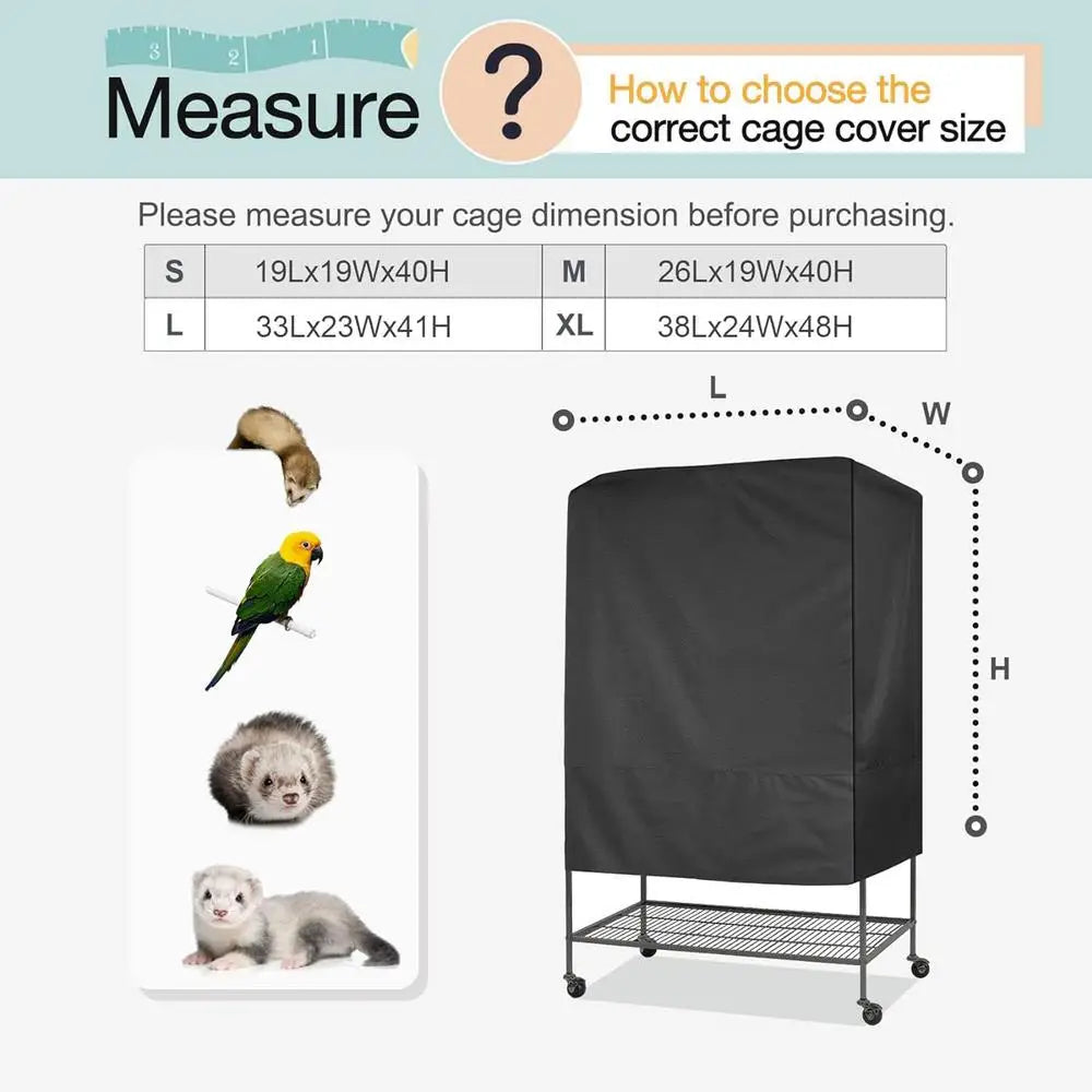 Bird Cage Cover Washable Good Night Bird Cage for Parrot