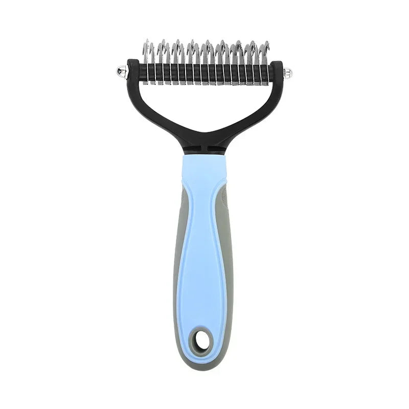 Cat Hair Removal Comb Dog Hair Removal Stainless Steel Double Sided Pet Grooming Brush
