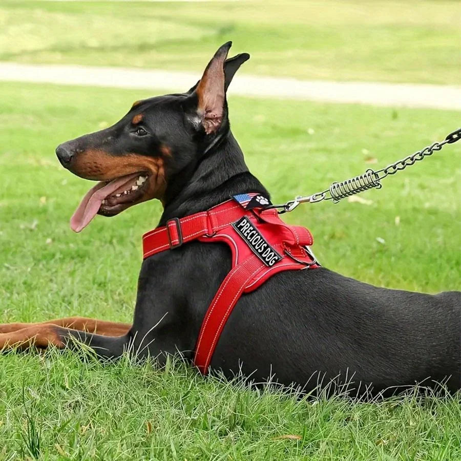 Service Dog Harness Leash Set w/ 1pc Folding Bowl Reflective  Dog Soft Oxford For Small Dog