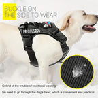 Service Dog Harness, Reflective Dog Vest with 5 PCS Patches, Adjustable Soft