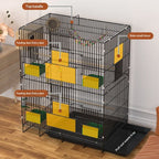 Foldable Extra Tall Metal Bird Cage Parakeet Cockatiel Portable Travel Home Use Easy Storage