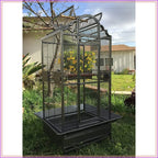 Large Elegance and Durable Wrought Iron Rolling Cage,