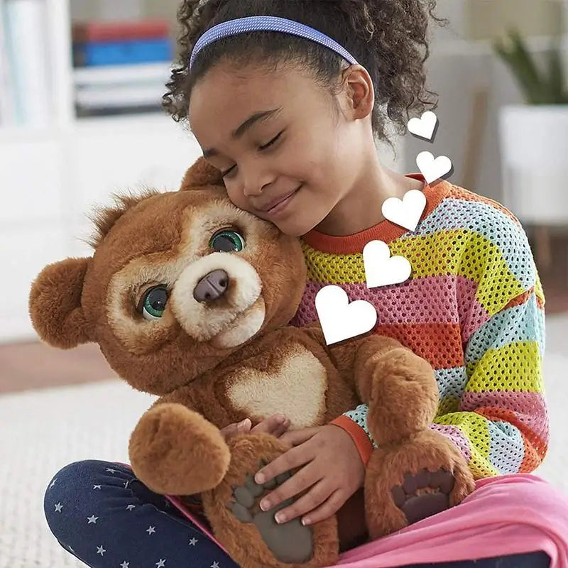 Soft Curious Bear Animals Doll Kids Toy Cute Bear With Sound