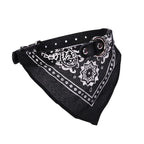 Adjustable PU Dog Cat Collar w/ Detachable Scarf AccessoriesSmall Medium Dogs and Cats