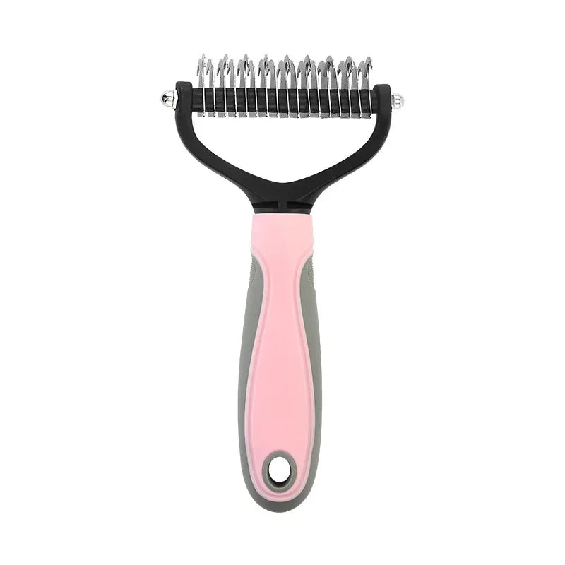 Cat Hair Removal Comb Dog Hair Removal Stainless Steel Double Sided Pet Grooming Brush