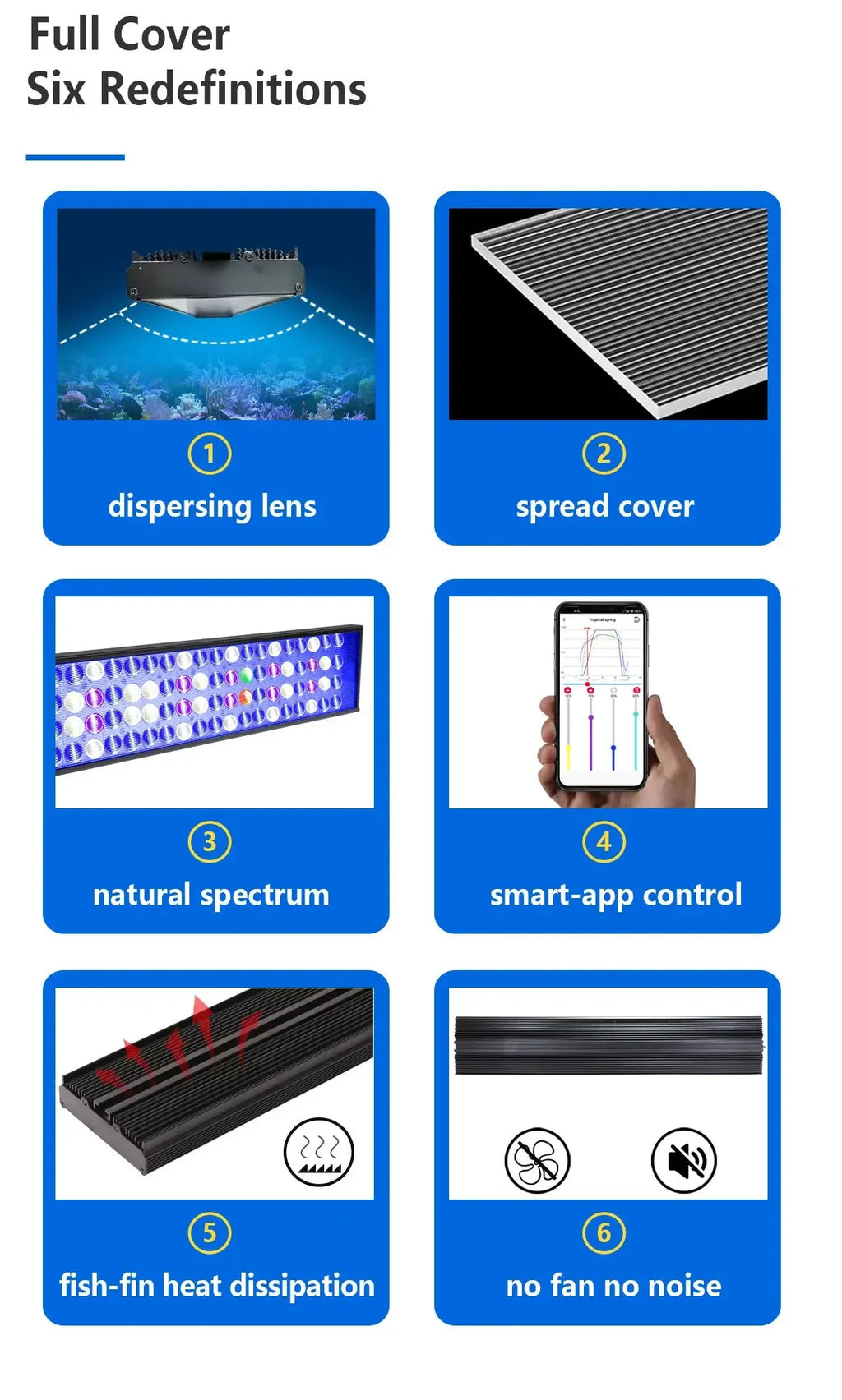 Full Spectrum LED Marine Aquarium Lamp For 60-240cm Led Fish Tank Lights