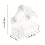 Transparent Bird Feeder Birds House for Outdoor Window