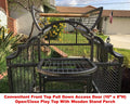 Large Elegance and Durable Wrought Iron Rolling Cage,