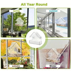 Transparent Bird Feeder Birds House for Outdoor Window