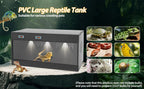 Large Reptile Tank Front Opening w/ Temperature Control Glass Sliding Door for Lizard Snake