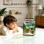 Glass Betta Aquarium Starter Kits 1.5 Gallon with LED Light