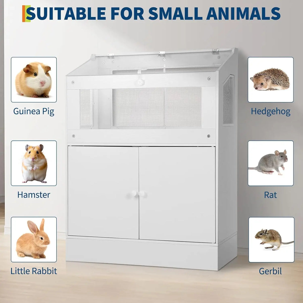 Large small pet cage, ventilated, easy to clean