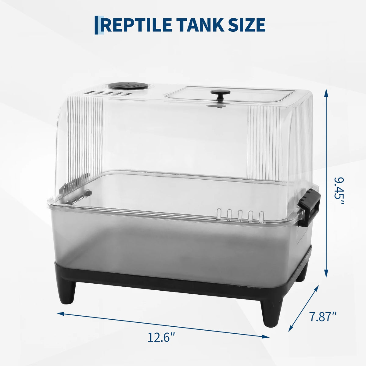 Reptile Tank Starter Kit, Terrarium, Small Reptile Habitat with Lid, Heating Pad, Hygrometer