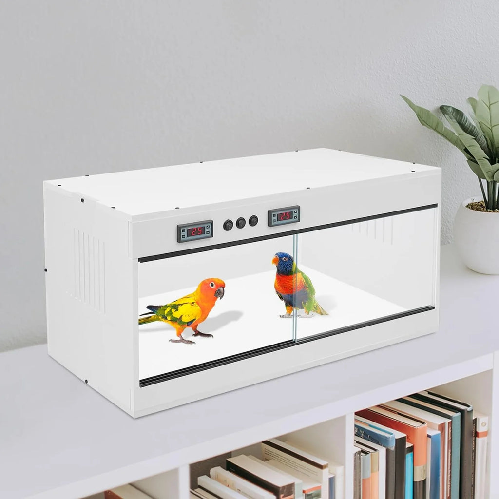 Large Reptile Tank Front Opening w/ Temperature Control Glass Sliding Door for Lizard Snake