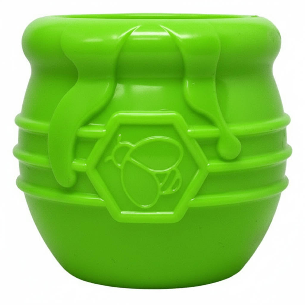 Honey Pot Dog eCup Treat Dispenser | Durable PUP-X Rubber Enrichment Toy
