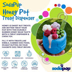 Honey Pot Dog eCup Treat Dispenser | Durable PUP-X Rubber Enrichment Toy