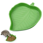 Reptile Leaf Shape Dish Flat Water Plate for Lizards Young Bearded Dragons Chameleon Small Snakes Water Plate for Turtle Lizards