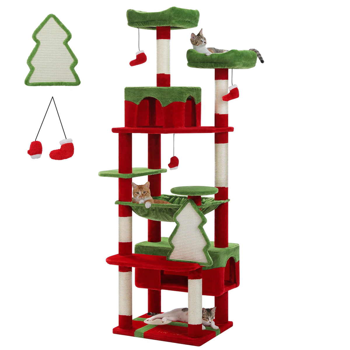 Large Cat Tree and Tower for Indoor Cats With Scratching Posts