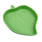 Reptile Leaf Shape Dish Flat Water Plate for Lizards Young Bearded Dragons Chameleon Small Snakes Water Plate for Turtle Lizards
