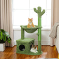 Cactus Cat Tree with Large Condo, Hammock, Dangling Ball, Cat Tower, Indoor, Cat Toys
