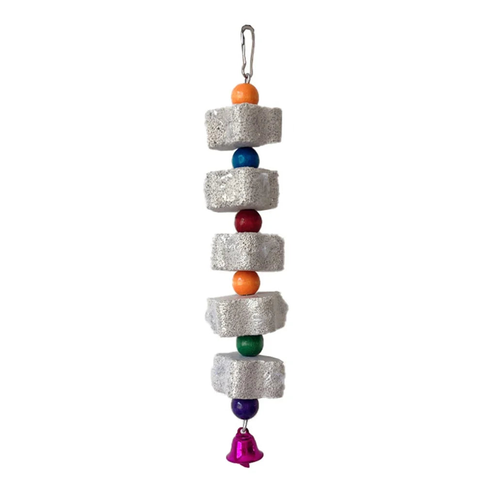 1PC Pet Teeth Grinding Volcanic Rock Toy for Parrots Hamsters Cage Accessories Bird Toy