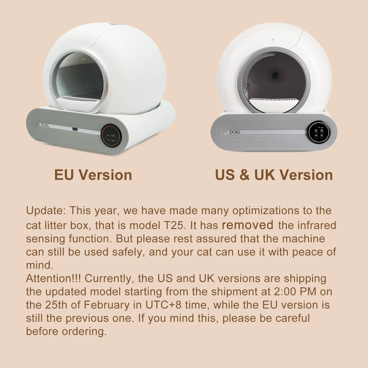 DOEL Self Cleaning Cat Litter Box 65L Automatic