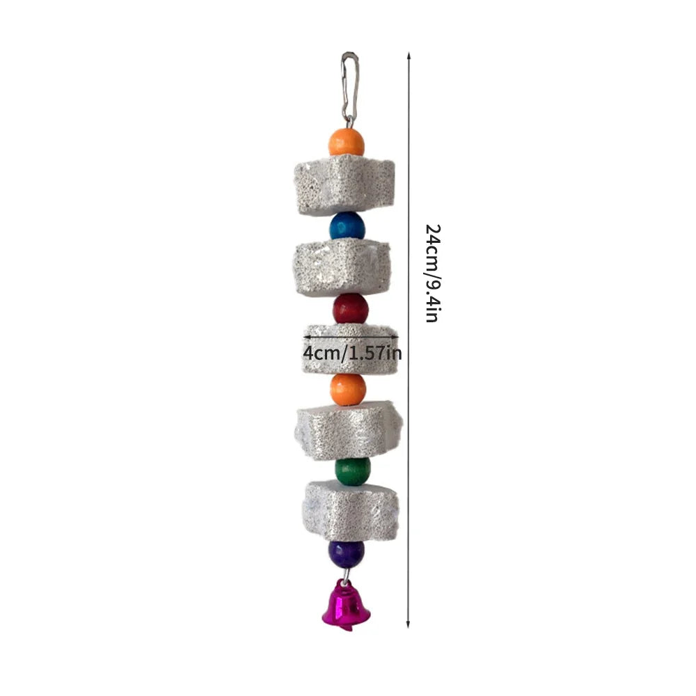 1PC Pet Teeth Grinding Volcanic Rock Toy for Parrots Hamsters Cage Accessories Bird Toy