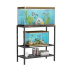 20-29 Gallon Fish Tank Stand, 3-Tier Adjustable Stand, Reptile Breeder Turtle Terrarium