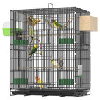 Large Bird Cage Multi Level Double Deck Spacious Easy Clean Indoor/Outdoor Cockatiel Budgie