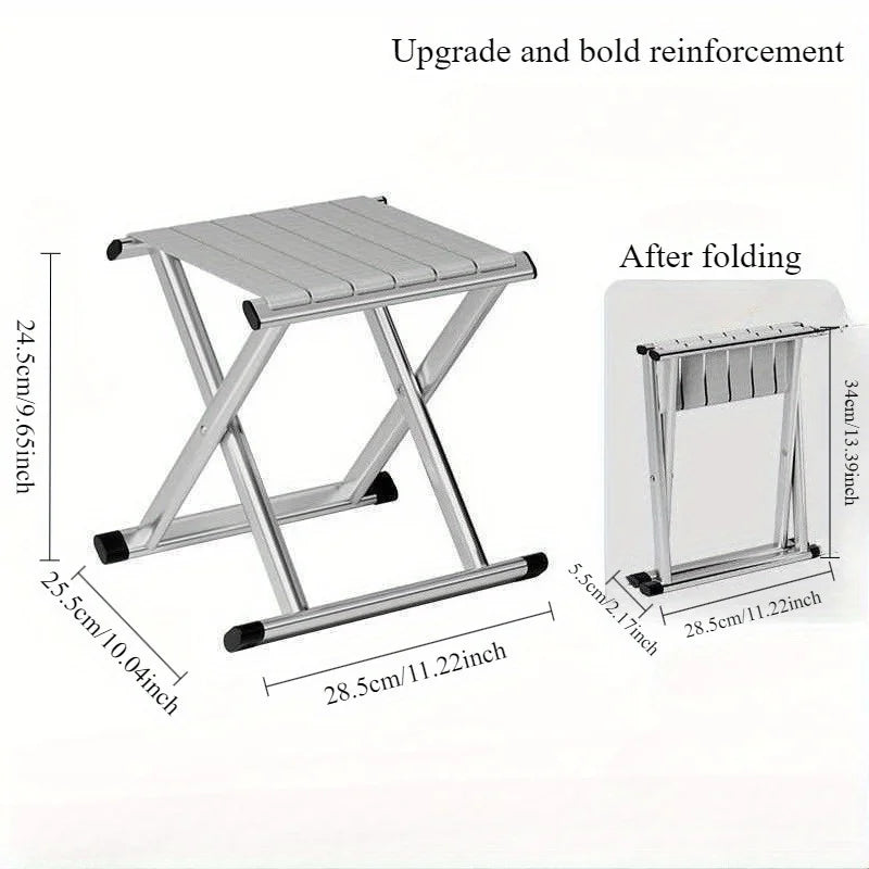Outdoor portable folding stool, dual-purpose fishing stool, camping barbecue stool