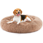 Anti-Slip Round Fluffy Calming Washable Dog Bed