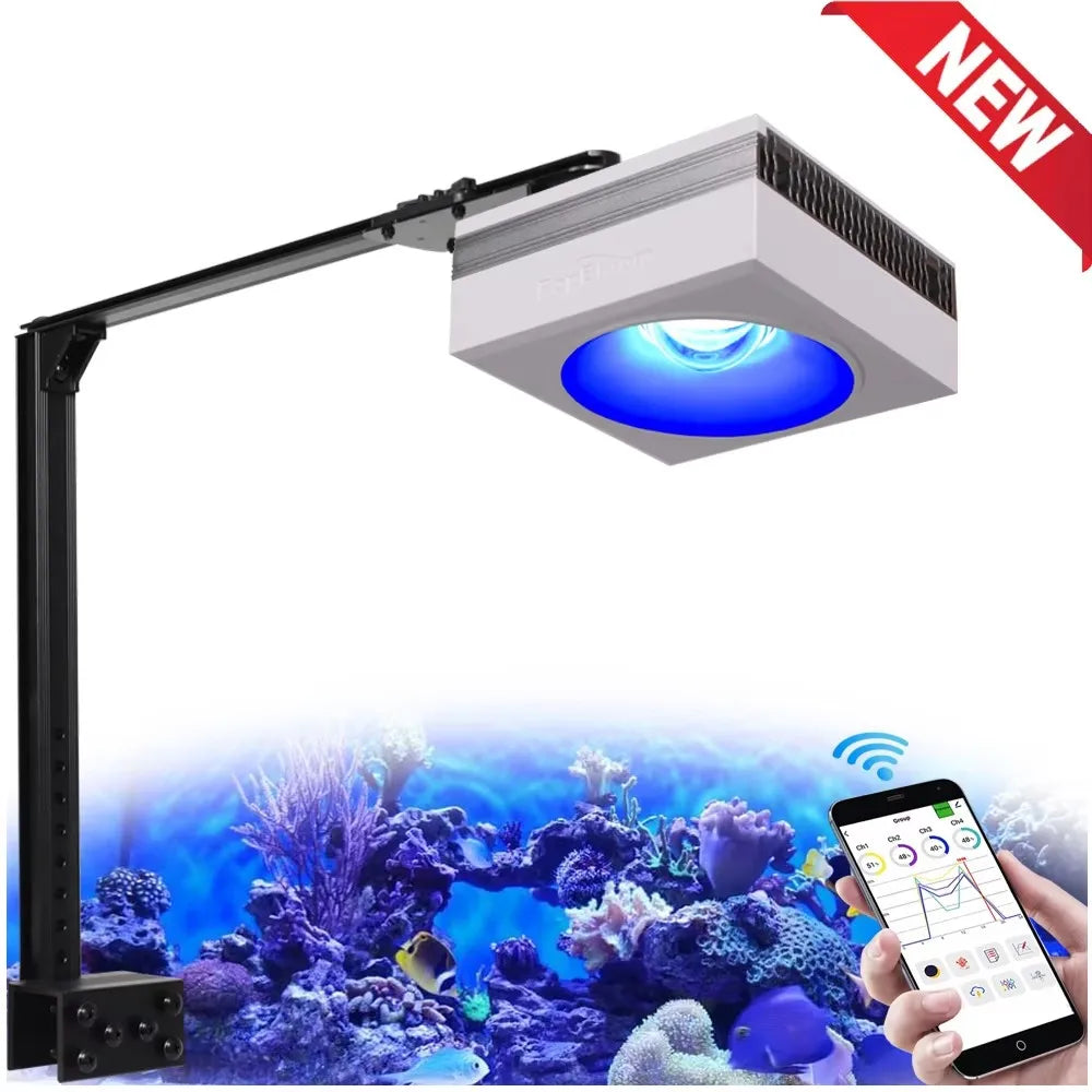 WiFi Led Aquarium Light Full Spectrum, Reef Light Aquarium Saltwater Coral Growing