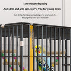Foldable Extra Tall Metal Bird Cage Parakeet Cockatiel Portable Travel Home Use Easy Storage