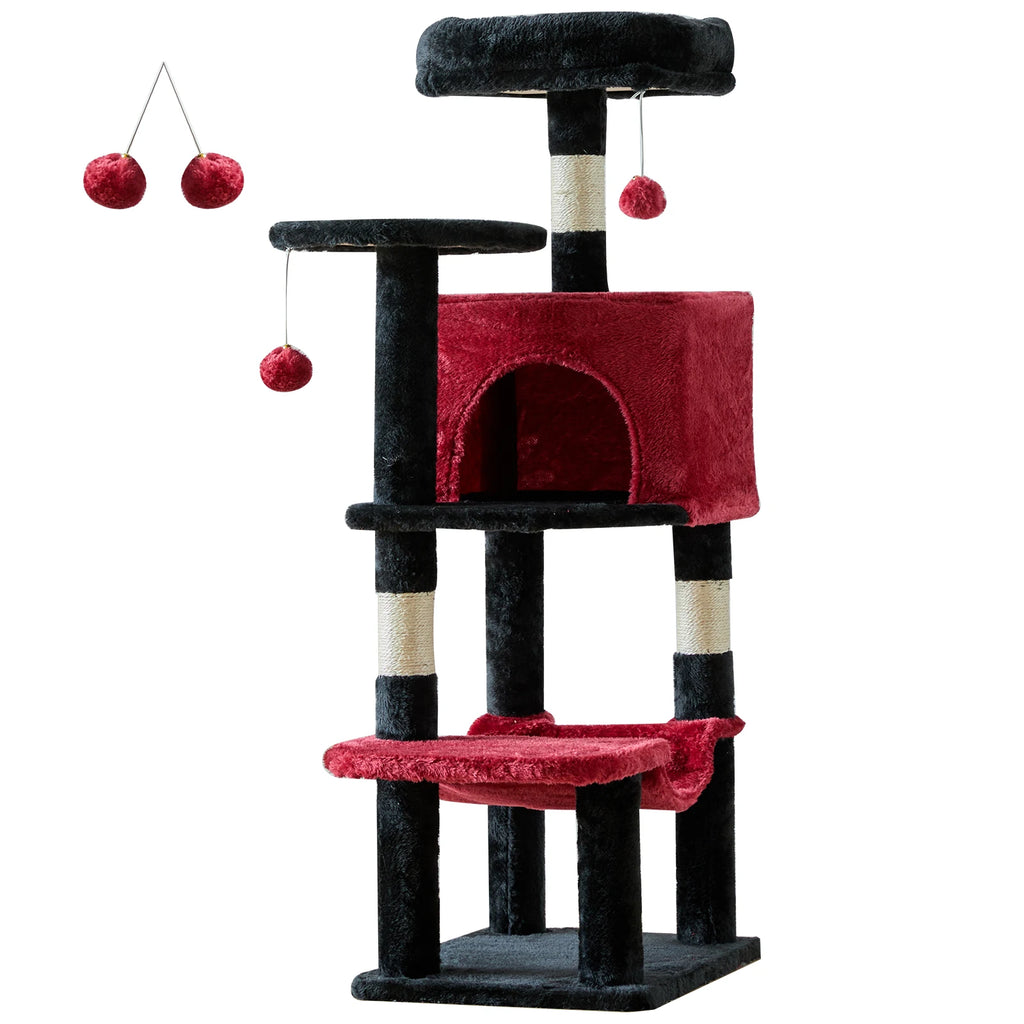 44In Cat Tree Tall Multi-Cat Climbing Tower for Indoor Cat