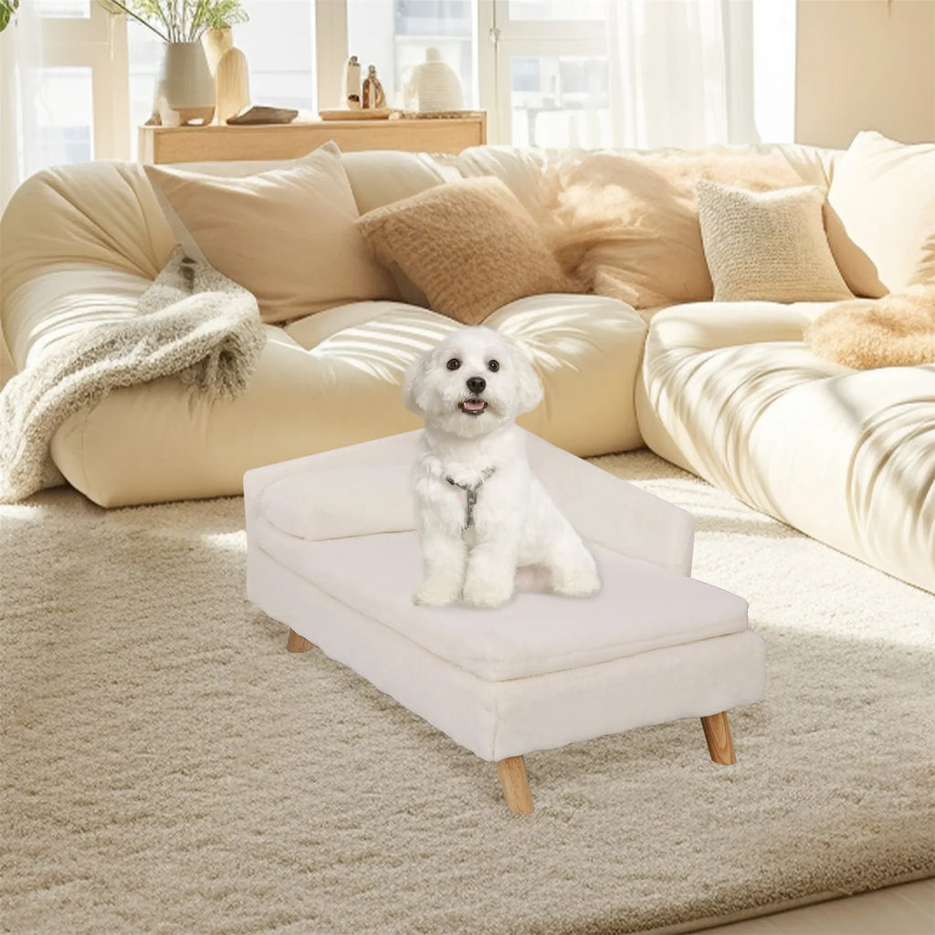 Elevated Pet Bed, Waterproof with Sturdy Wood Legs for Small Dog Kitten